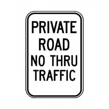 PD-770 Private Road No Thru Traffic