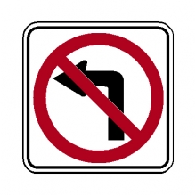 R3-2 No Left Turn Symbol