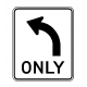 R3-5L Left Turn Only Lane