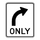 R3-5R Right Turn Only Lane
