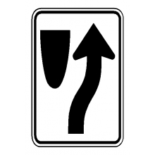 R4-7C Keep Right Symbol Narrow