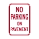 R8-1 No Parking On Pavement