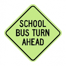 S3-4 School Bus Turn Ahead