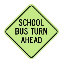 S3-4 School Bus Turn Ahead