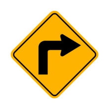 W1-1R Right Turn