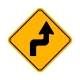 W1-3R Reverse Right Turn