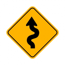 W1-5L Winding Road Left