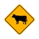 W11-4 Cow Symbol