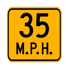 W13-1P Advisory Speed Plate