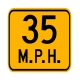 W13-1P Advisory Speed Plate