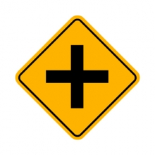 W2-1 Cross Road Intersection