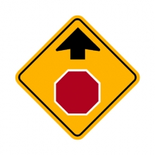 W3-1 Stop Ahead Symbol