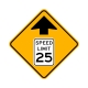 W3-5 Reduced Speed Ahead Symbol