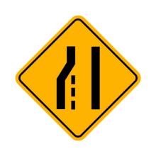 W4-2L Left Lane Ends