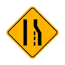 W4-2R Right Lane Ends