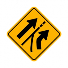 W4-6 Entering Roadway Added Lane