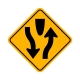 W6-2 Divided Highway Ends