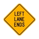 W9-1L Left Lane Ends