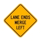 W9-2L Right Lane Ends Merge Left