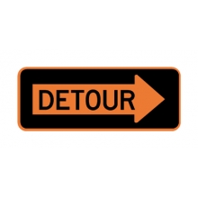 M4-10R Detour Right In Arrow