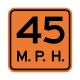 W13-1P Advisory Speed Plate