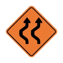 W24-1AL Double Reverse Curve Left-Two Lane