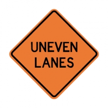 W8-11 Uneven Lanes