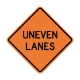 W8-11 Uneven Lanes