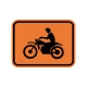 W8-15P Motorcycle Caution