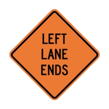 W9-1L Left Lane Ends