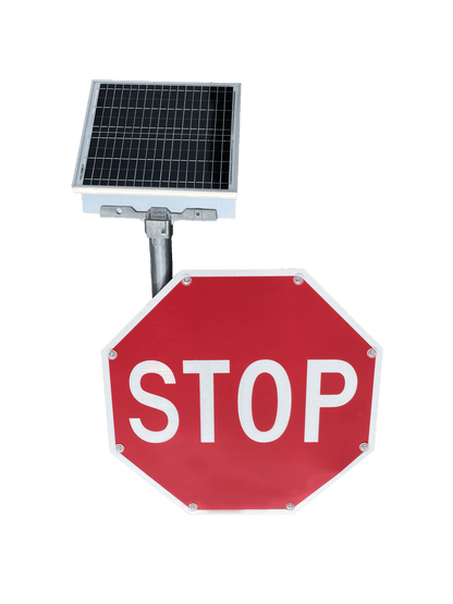 Solar-Powered Flashing LED Stop Sign Solar-powered flashing LED stop sign