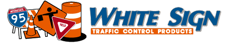 white sign logo